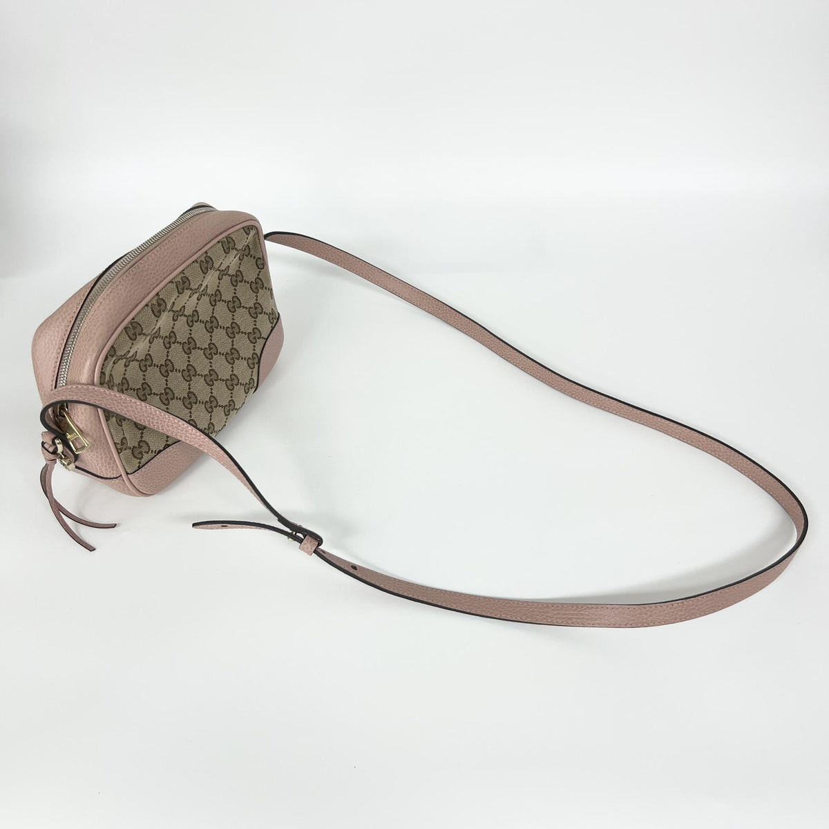 Gucci Bree Disco Gg Canvas With Leather Brown Canvas Crossbody Bag Bag (Pre-Owned)