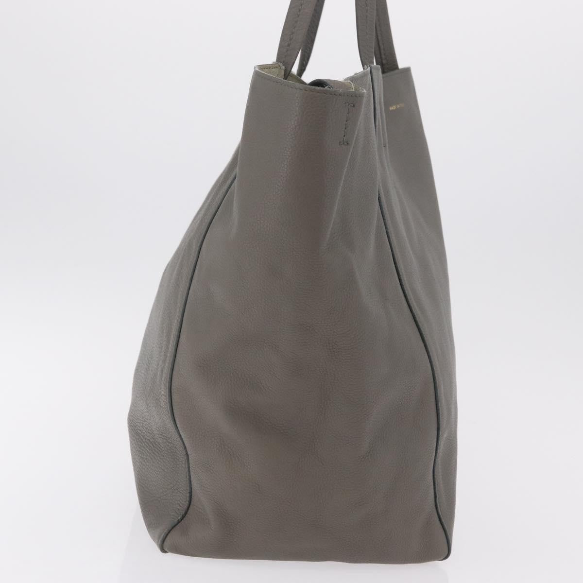 Celine Phantom Cabas Leather Gray Leather Tote Bag Bag (Pre-Owned)
