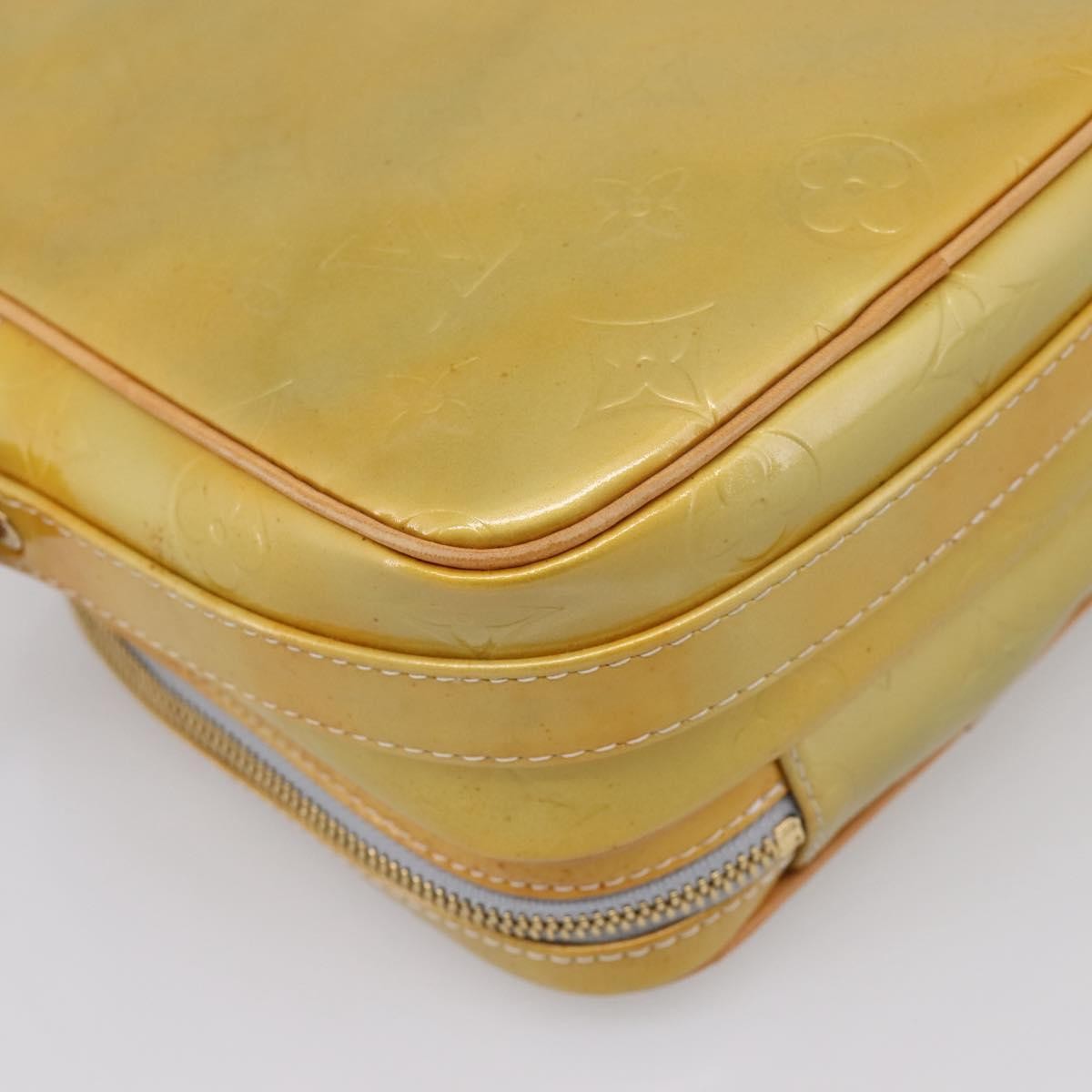 Louis Vuitton Wooster Monogram Vernis Yellow Patent_Leather Handbag (Pre-Owned)