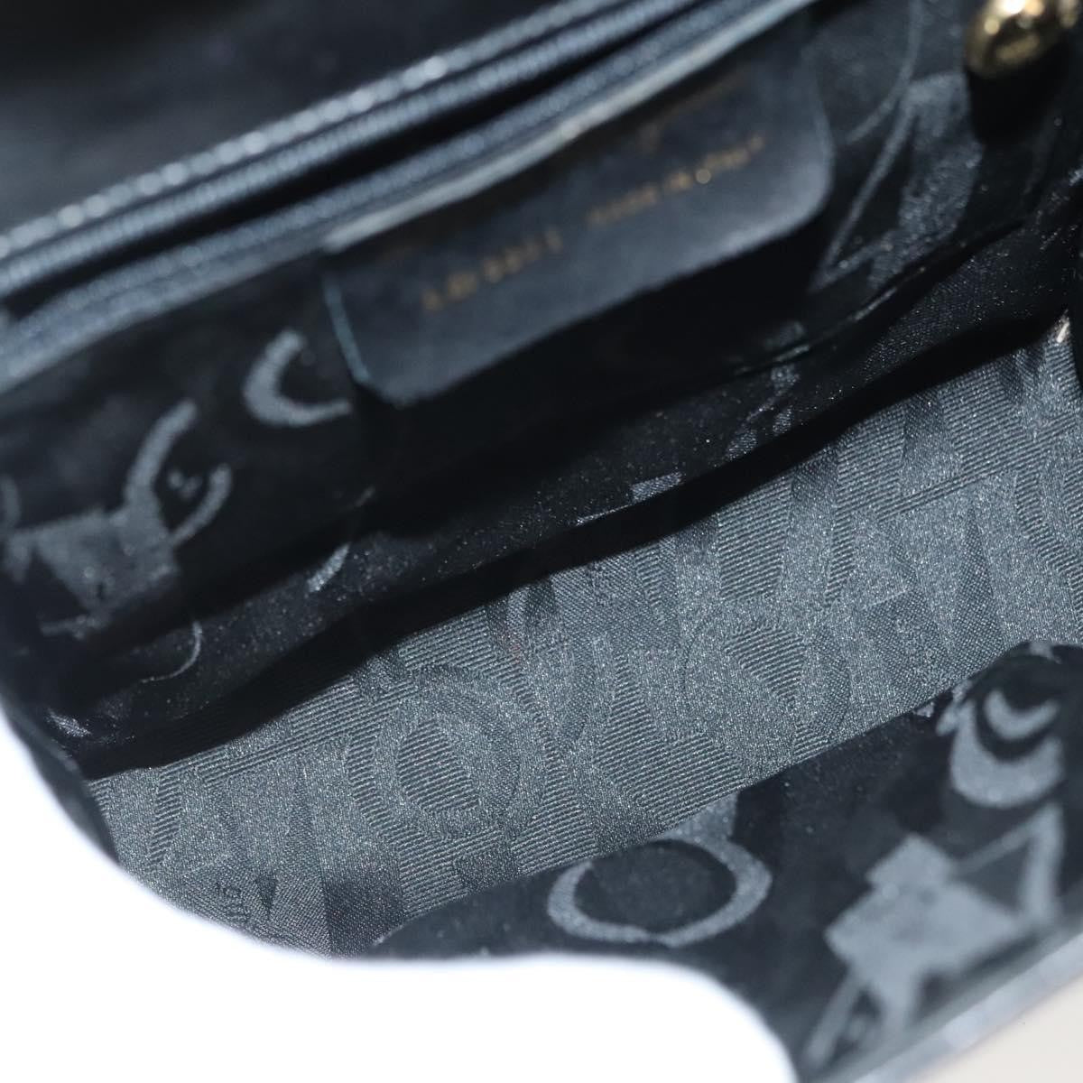 Salvatore Ferragamo Vala Leather Black Leather Handbag (Pre-Owned)