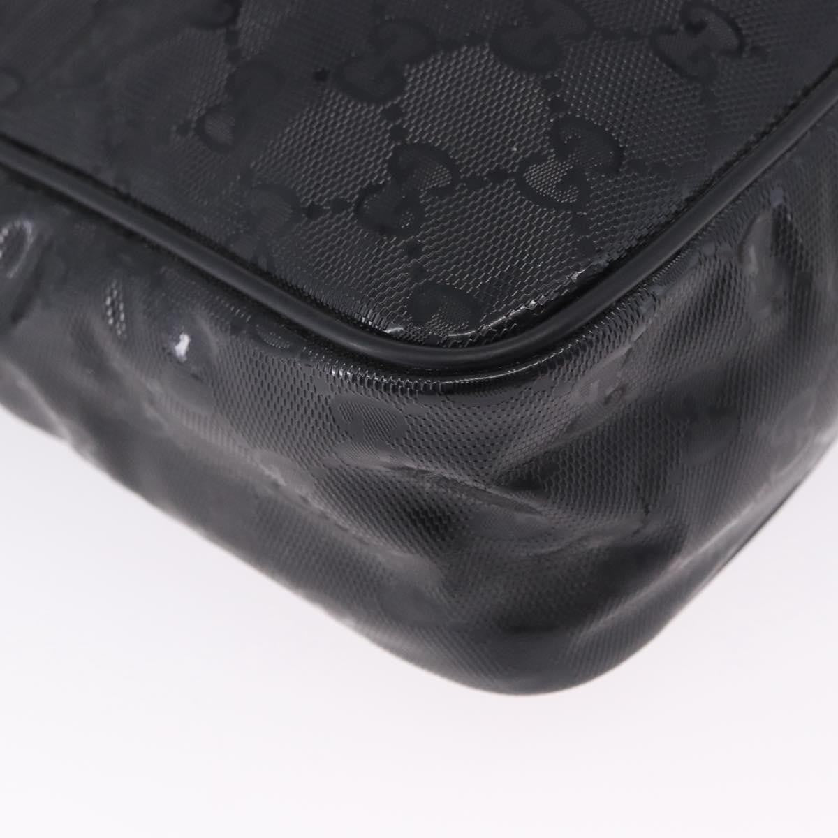 Gucci Zip Gg Imprime Black Canvas Shoulder Bag Bag (Pre-Owned)