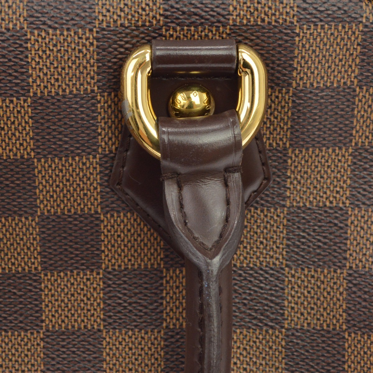 Louis Vuitton Duomo Boston Damier Ebene Brown Canvas Handbag (Pre-Owned)