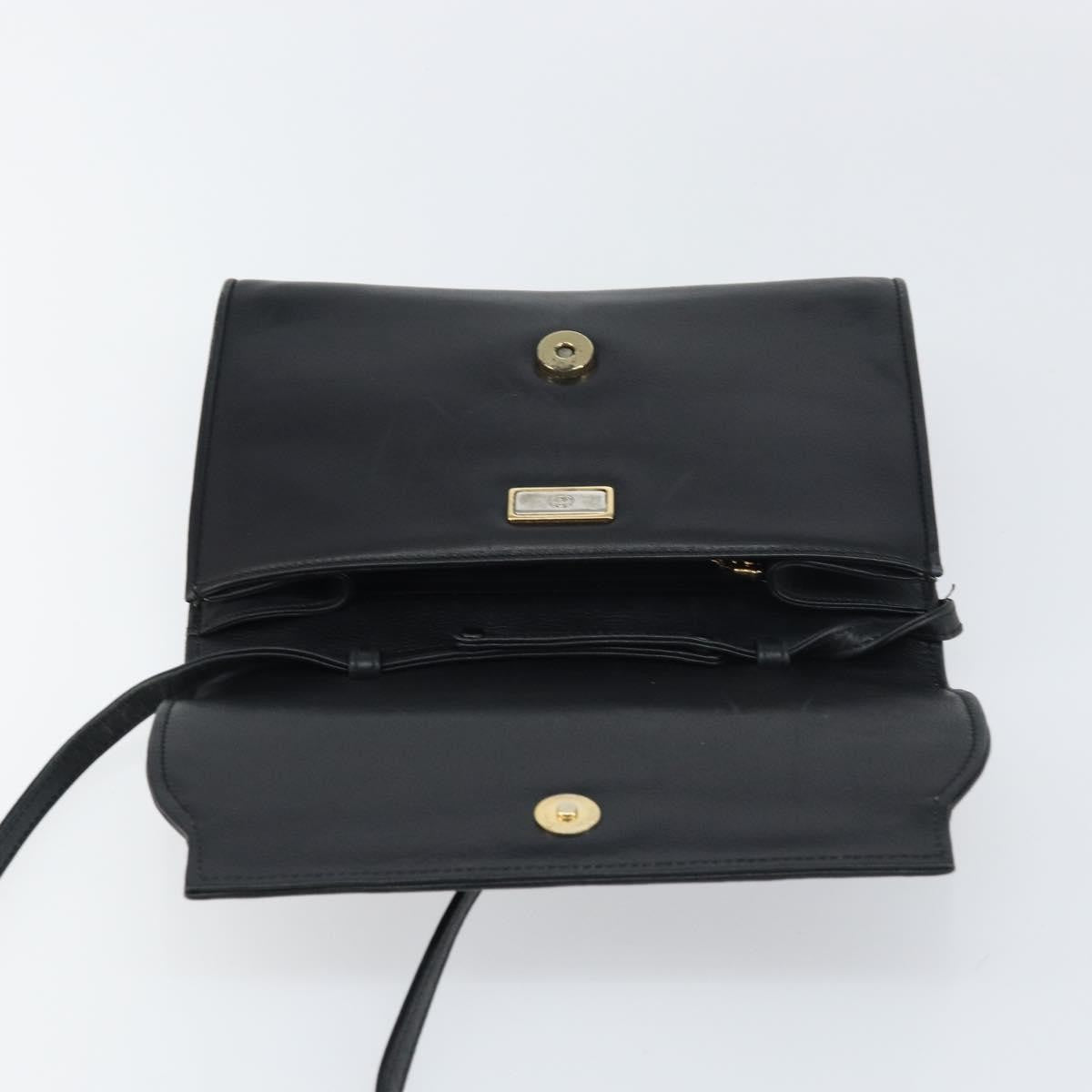 Gucci Vintage Leather Black Leather Shoulder Bag Bag (Pre-Owned)