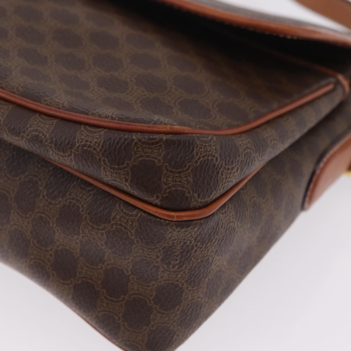 Celine Macadam Shoulder Canvas Brown Canvas Crossbody Bag Bag (Pre-Owned)