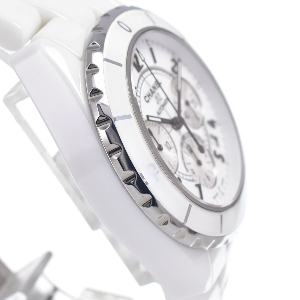Chanel J12 Chronograph Automatic Ceramic And Stainless Steel Watch (Pre-Owned)