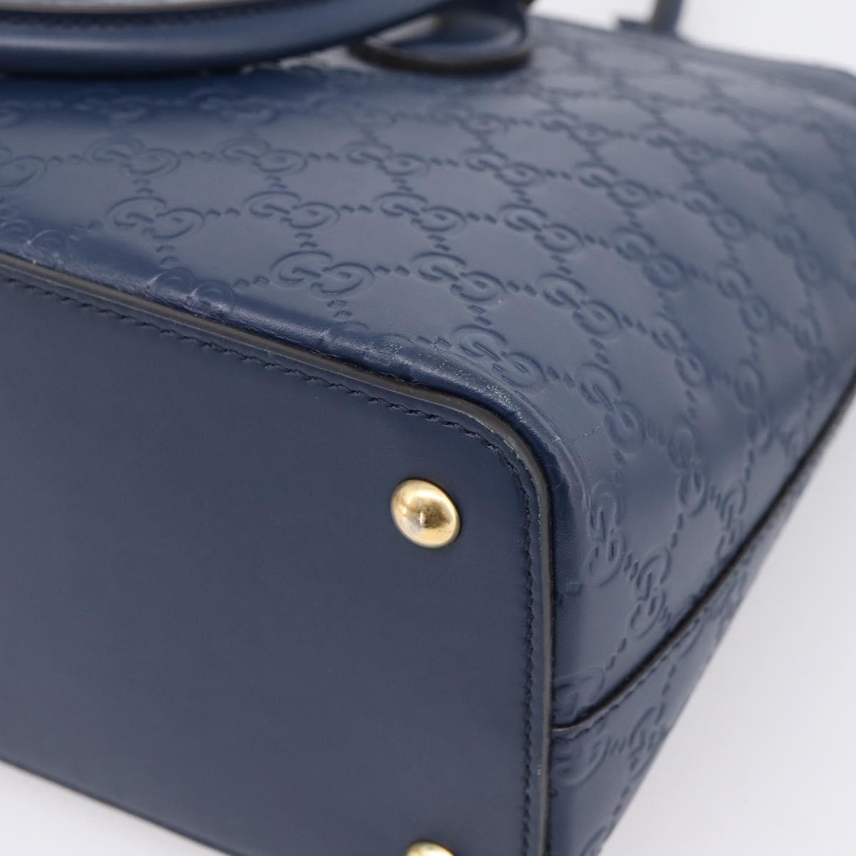 Gucci Linea A Convertible Guccissima Leather Navy Leather Tote Bag Bag (Pre-Owned)
