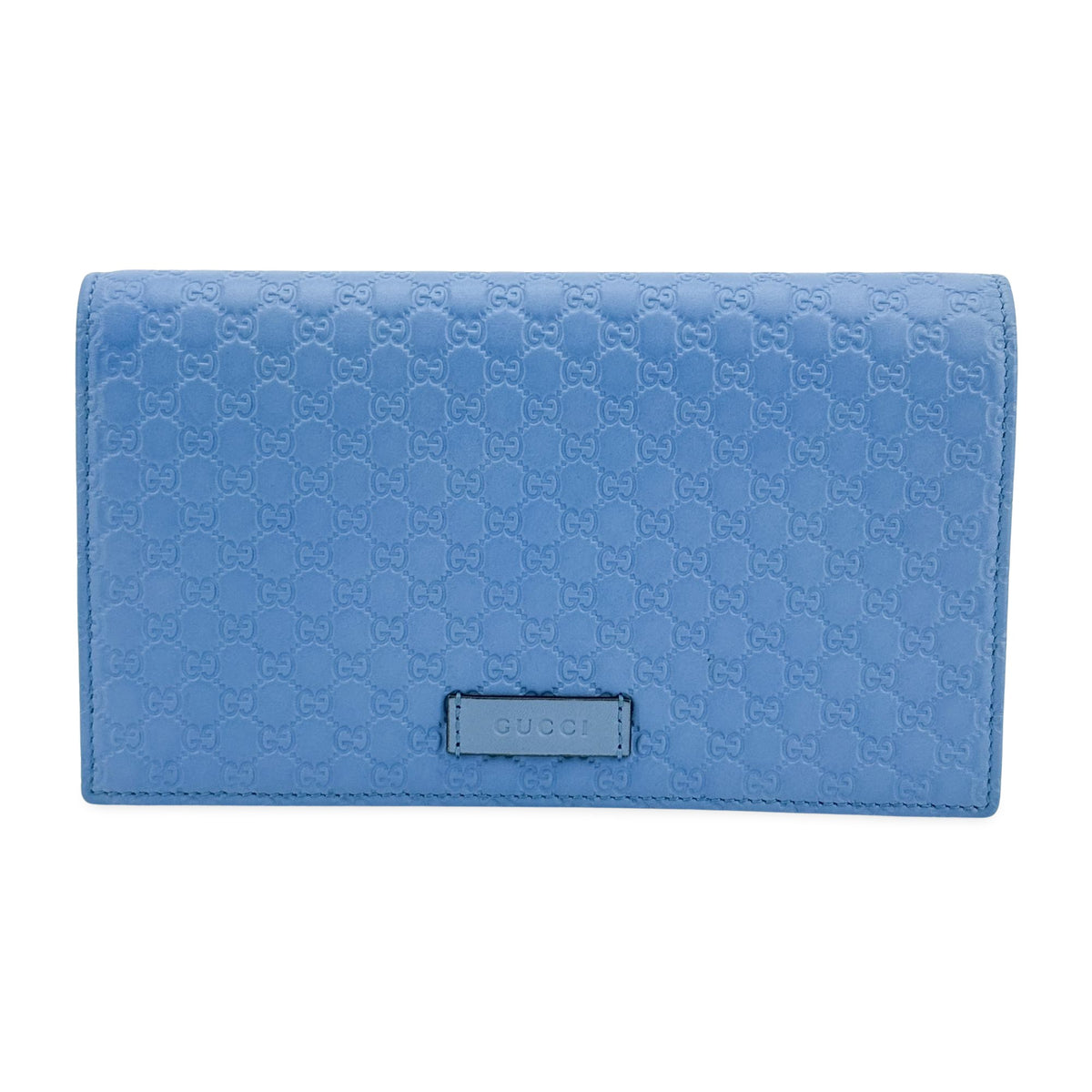 Gucci Wallet On Strap Microguccissima Leather Blue Leather Crossbody Bag Bag (Pre-Owned)