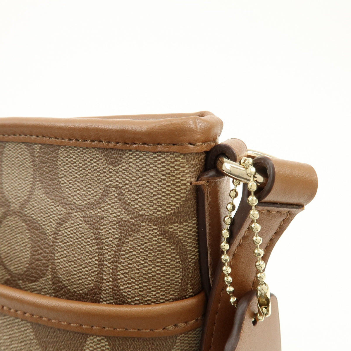 Coach Shoulder Canvas Brown Canvas Handbag (Pre-Owned)