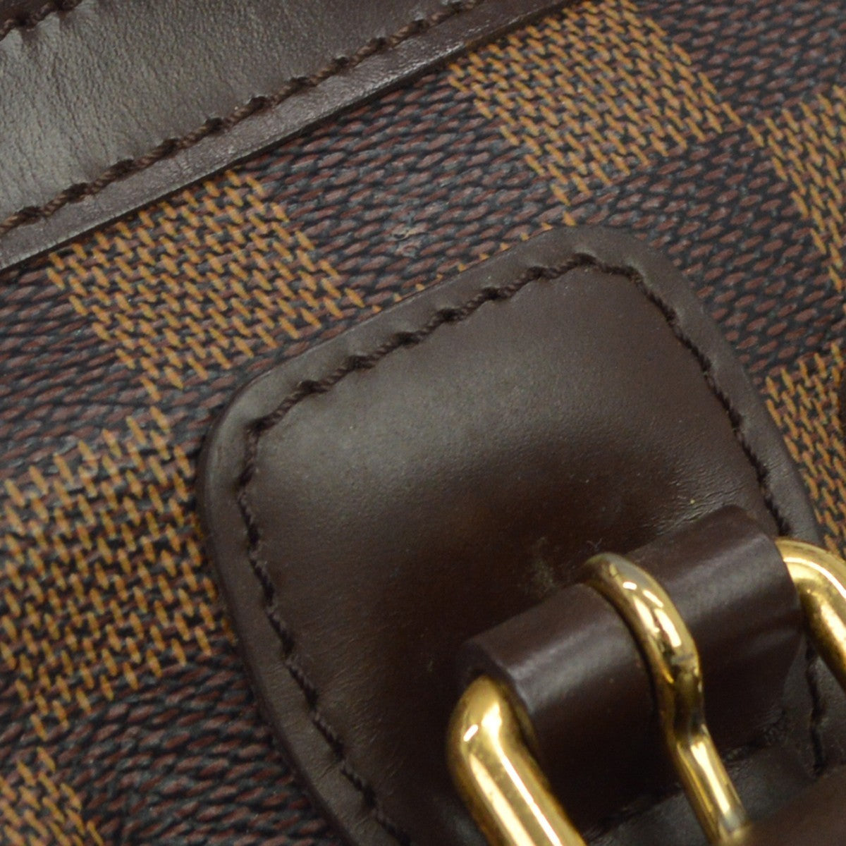 Louis Vuitton Berkeley Damier Ebene Brown Canvas Handbag (Pre-Owned)