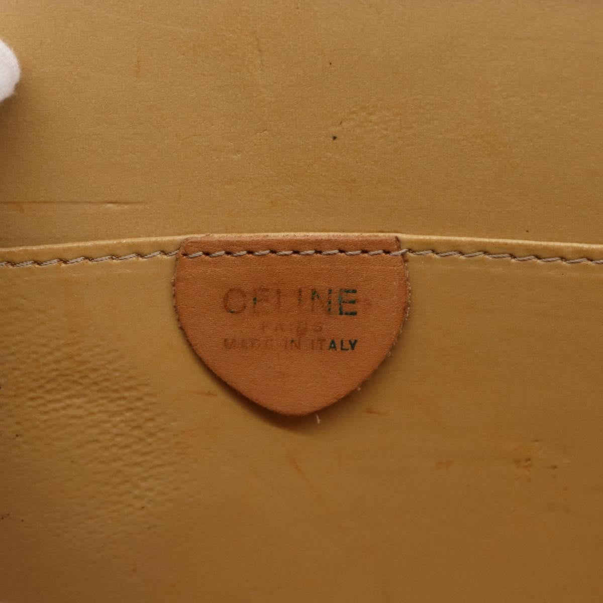 Celine Vintage Macadam Canvas And Leather Brown Canvas Shoulder Bag Bag (Pre-Owned)