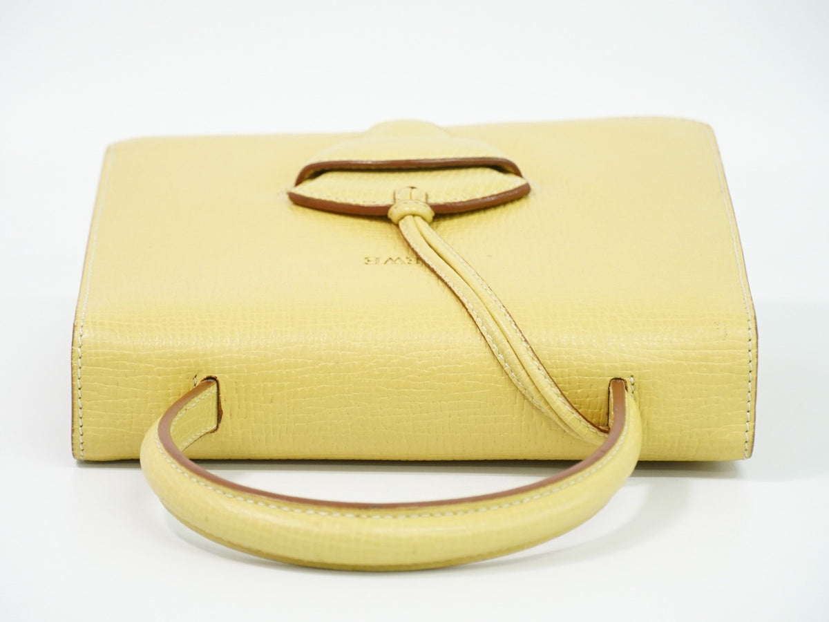 Loewe Barcelona Top Handle Leather Yellow Leather Tote Bag Bag (Pre-Owned)