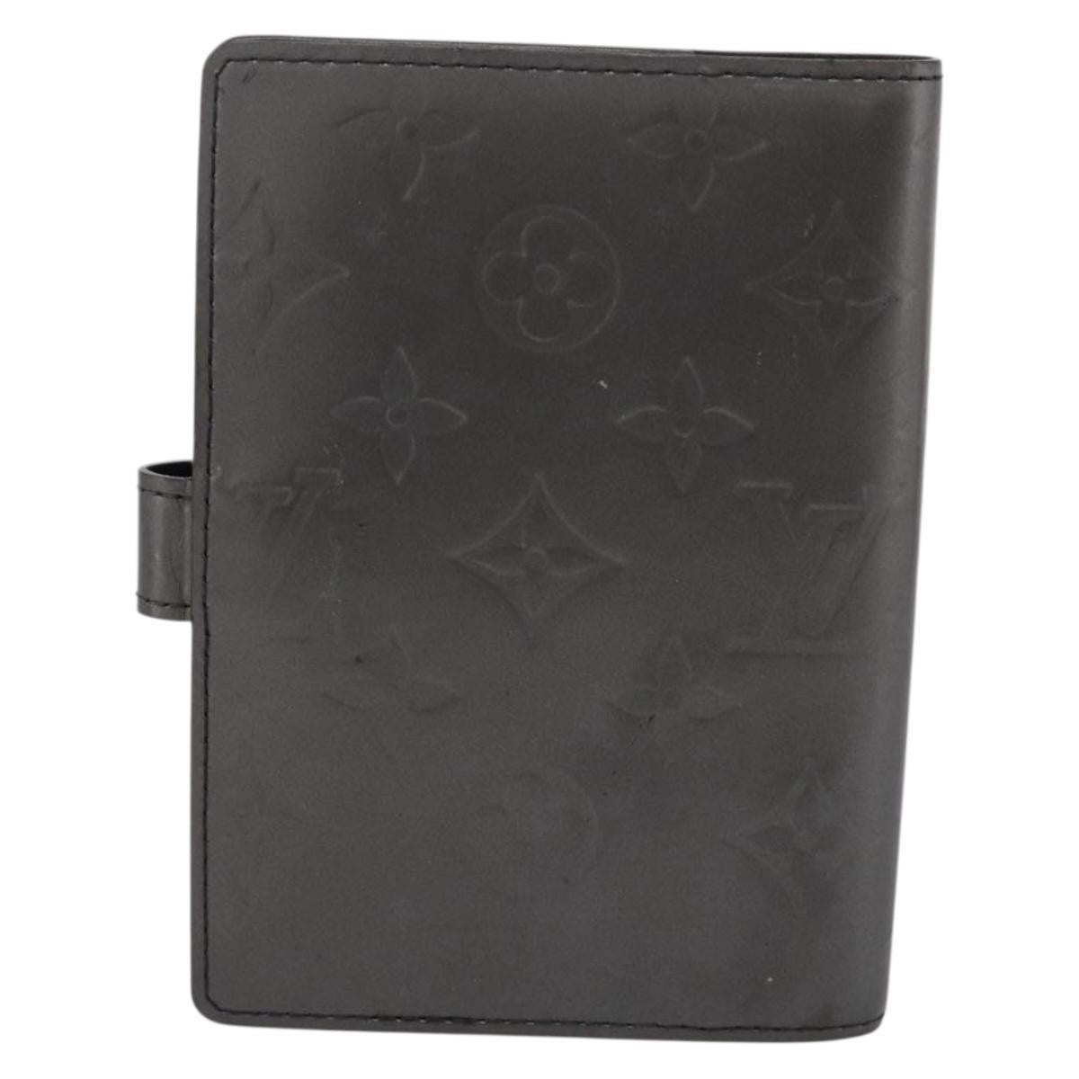 Louis Vuitton Agenda Cover Monogram Empreinte Leather Gray Canvas Wallets Accessory (Pre-Owned)