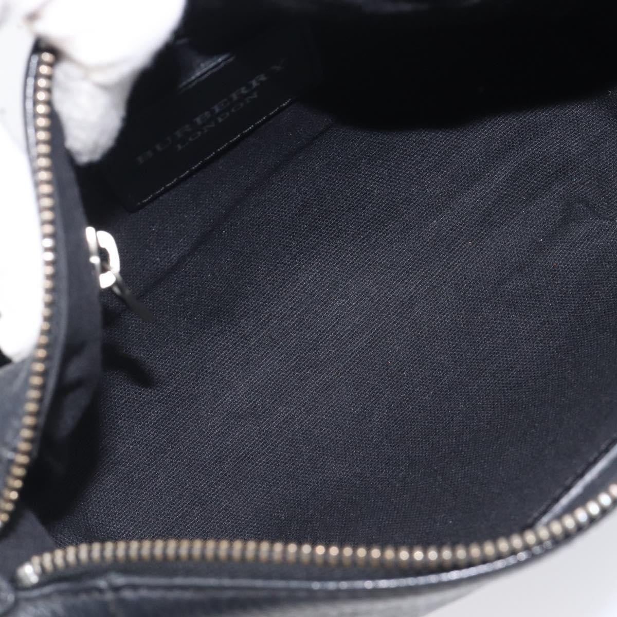 Burberry Shoulder Leather Black Leather Shoulder Bag Bag (Pre-Owned)