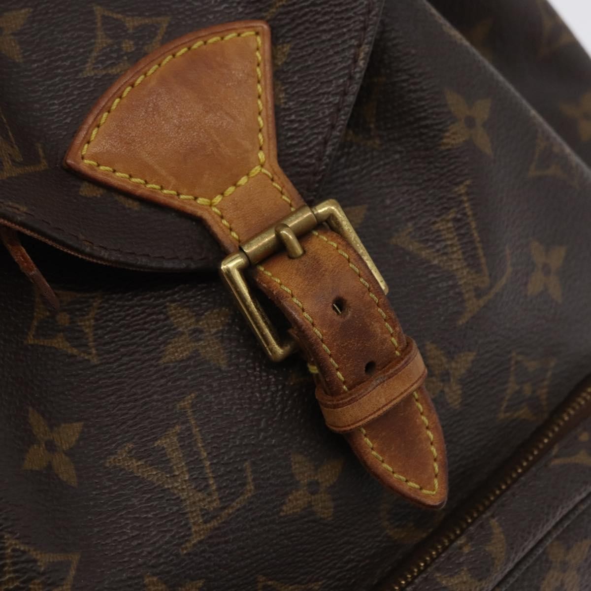 Louis Vuitton Vintage Montsouris Monogram Canvas Brown Canvas Backpack Bag (Pre-Owned)