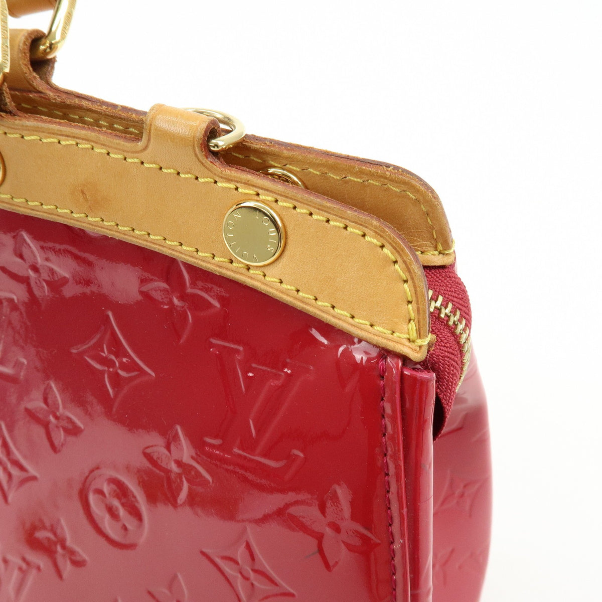 Louis Vuitton Brea Monogram Vernis Red Leather Handbag (Pre-Owned)