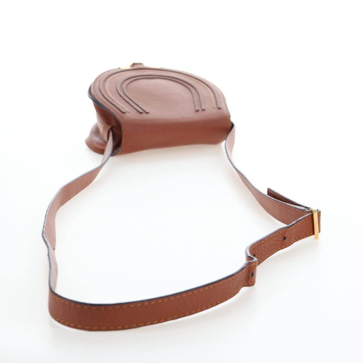 Chloe Marcie Leather Brown Leather Crossbody Bag Bag (Pre-Owned)