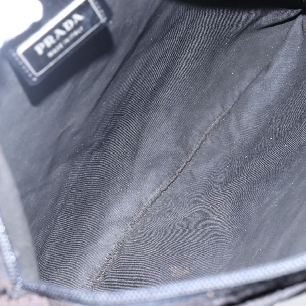 Prada Flat Messenger Tessuto Black Nylon Shoulder Bag Bag (Pre-Owned)