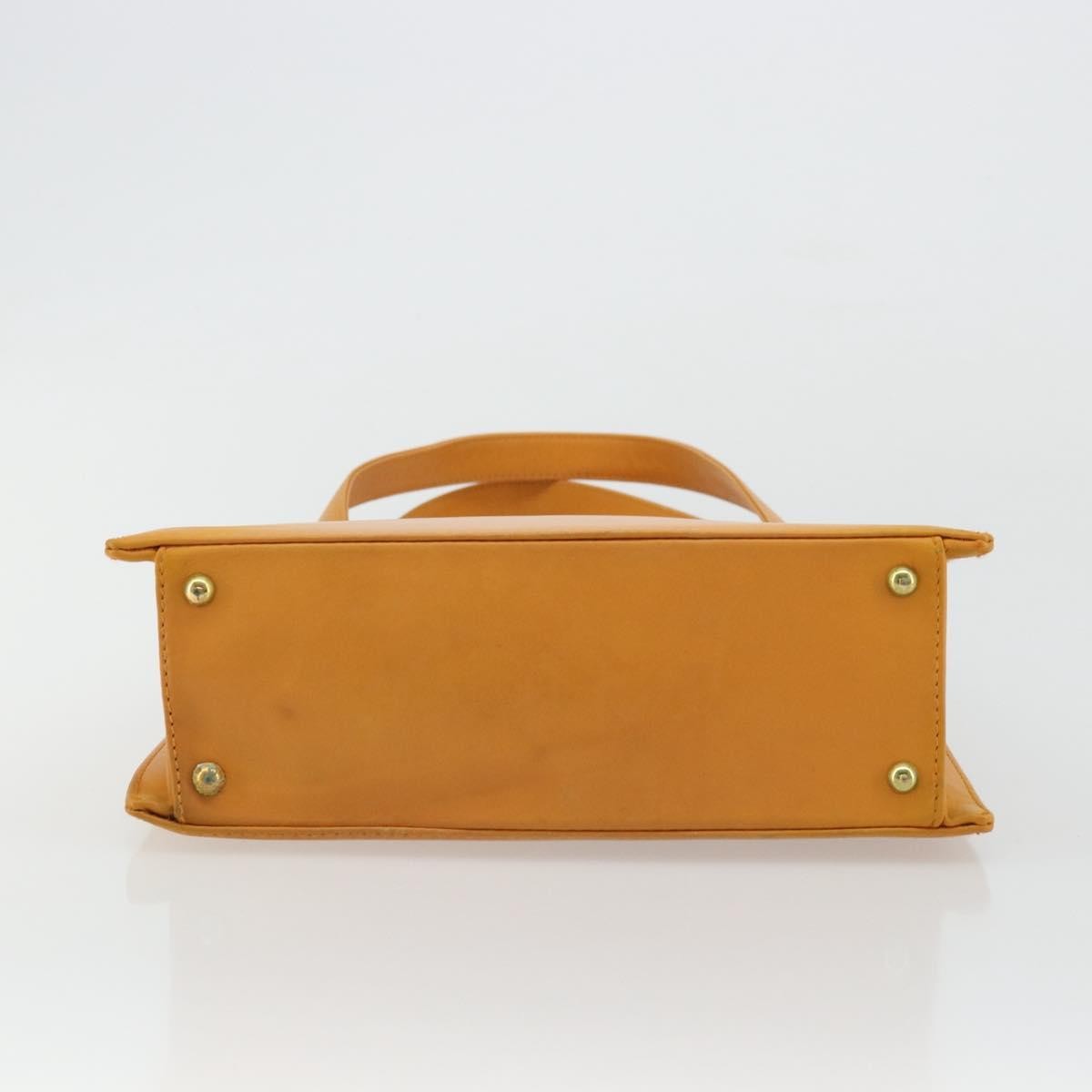 Chanel Vintage Logo Tote Leather Camel Leather Tote Bag Bag (Pre-Owned)
