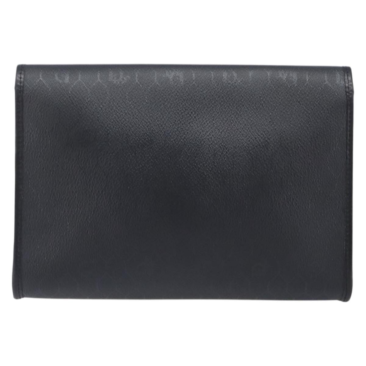 Christian Dior Vintage Honeycomb Zip Coated Canvas Black Canvas Clutche & Pouche Bag (Pre-Owned)