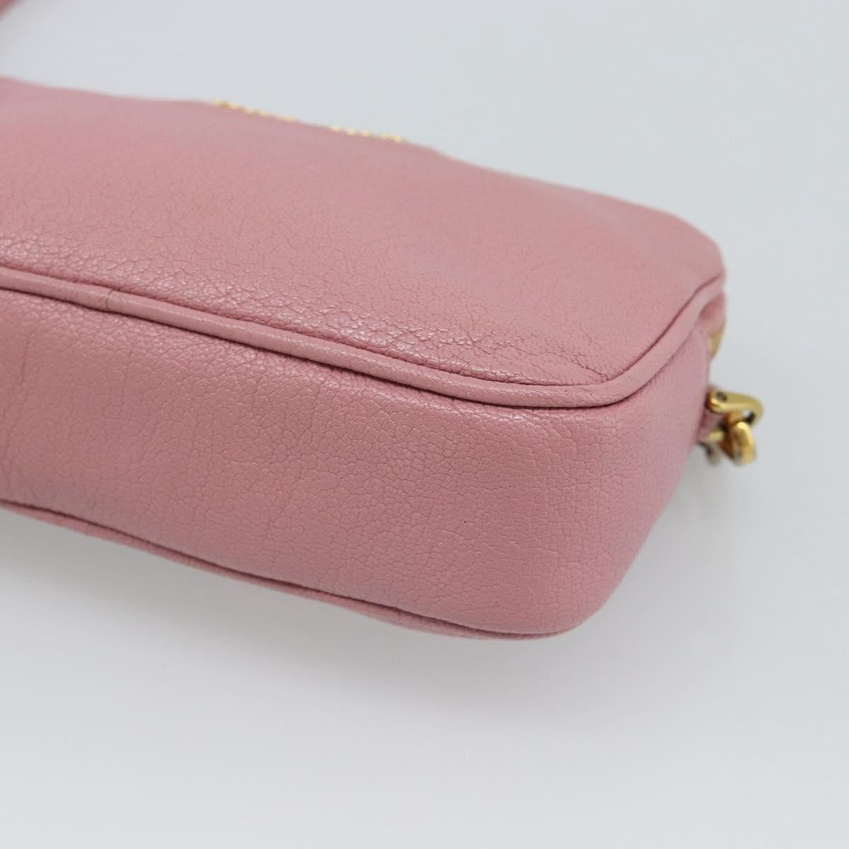 Miu Miu Vintage Leather Pink Leather Handbag (Pre-Owned)