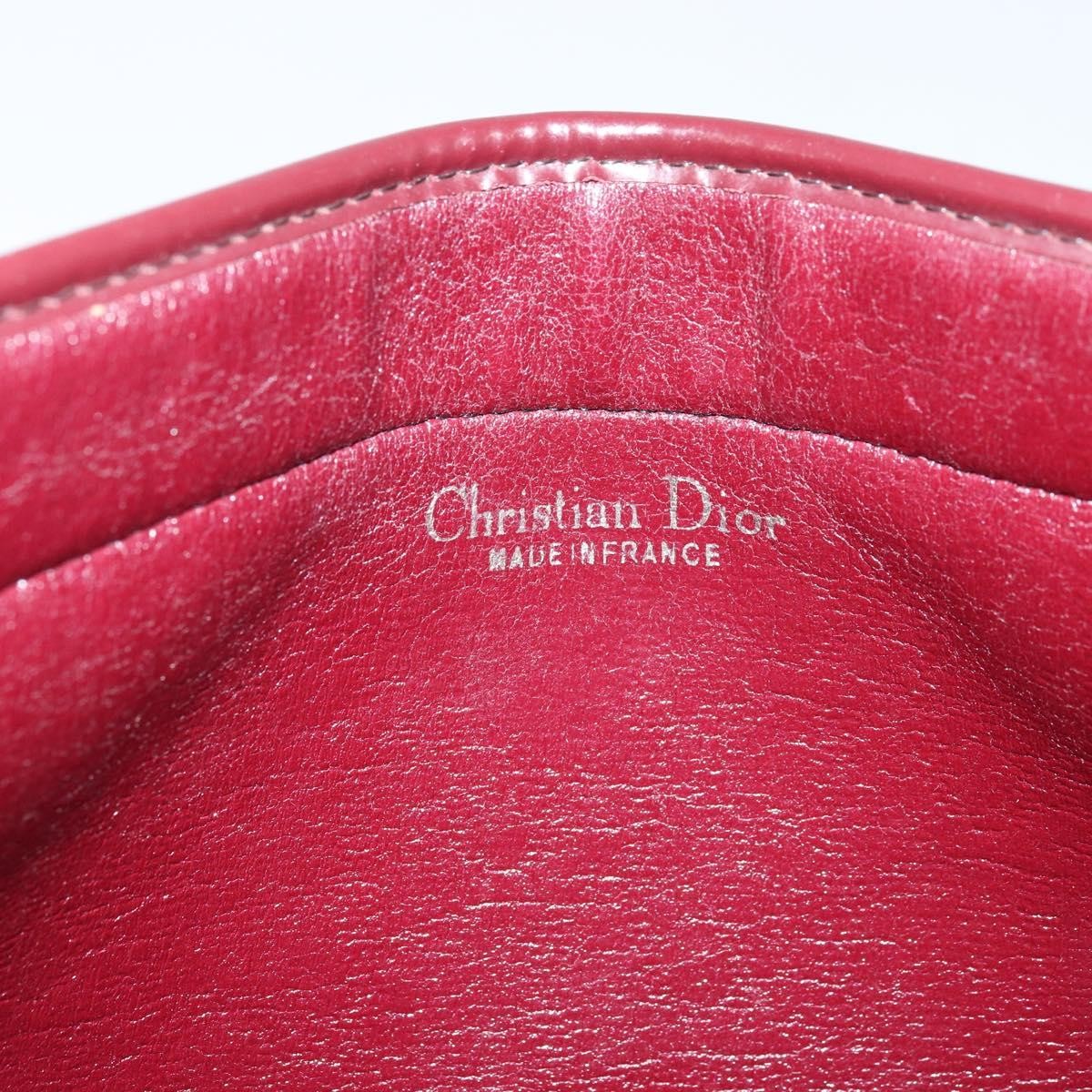 Christian Dior Vintage Trotteur Chain Canvas Red Canvas Shoulder Bag Bag (Pre-Owned)
