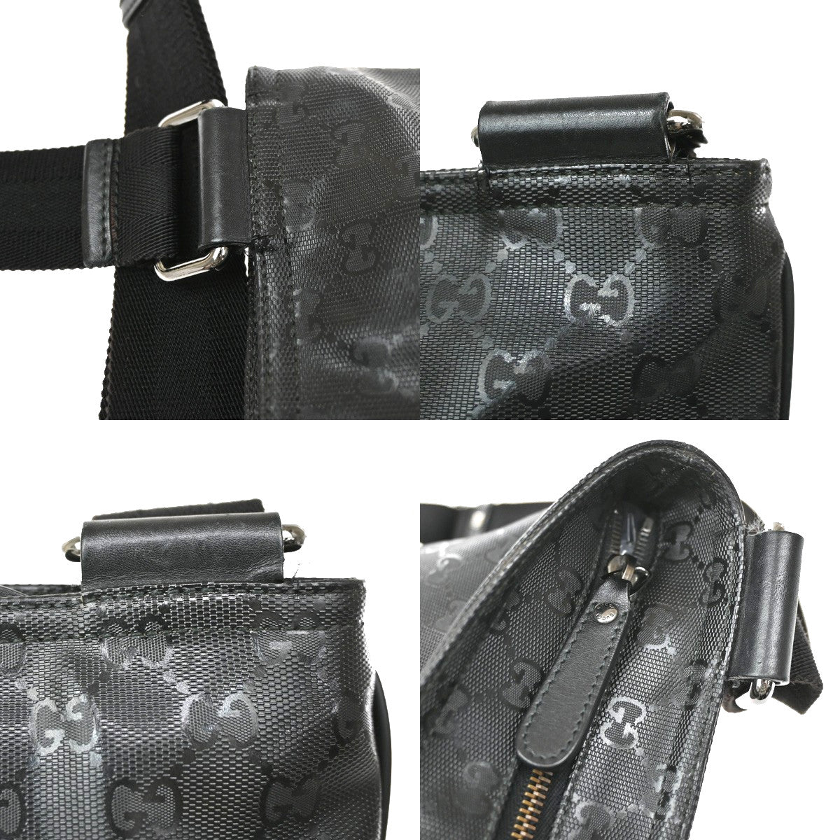 Gucci Crossbody Gg Imprime Black Canvas Crossbody Bag Bag (Pre-Owned)