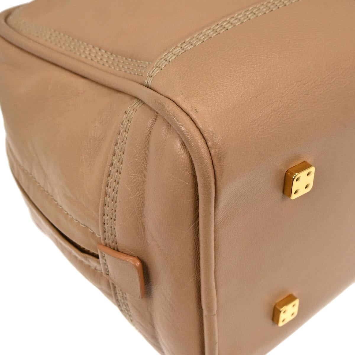 Loewe Amazona Leather Beige Leather Handbag (Pre-Owned)