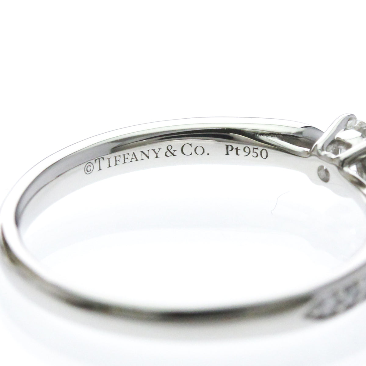 Tiffany & Co. Harmony Solitaire Platinum And Pave Diamonds With Rbc Diamond F/Si1 Silver Platinum Ring Jewelry (Pre-Owned)