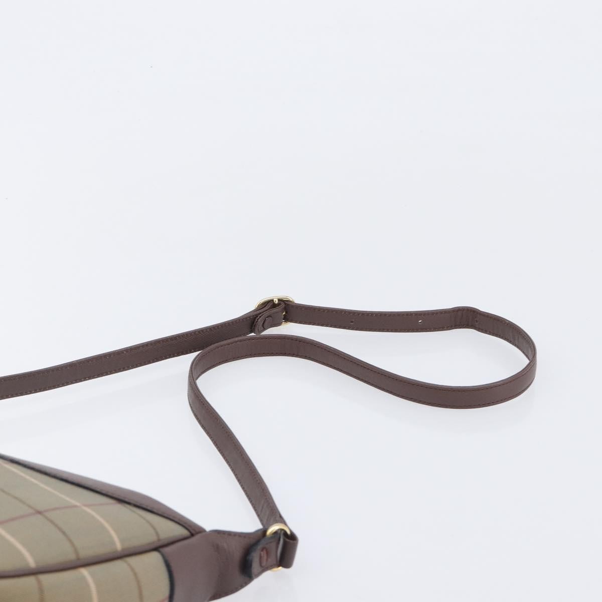 Burberry Nova Check Shoulder Bag Canvas Brown Canvas Shoulder Bag Bag (Pre-Owned)