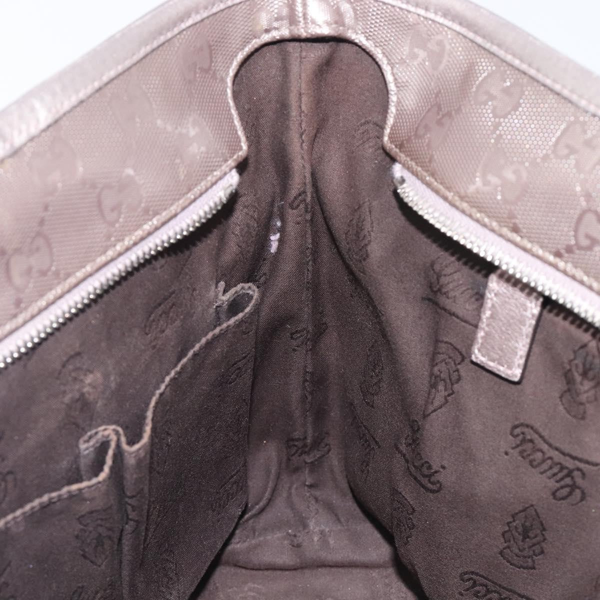 Gucci Tote Gg Imprime Silver Canvas Tote Bag Bag (Pre-Owned)