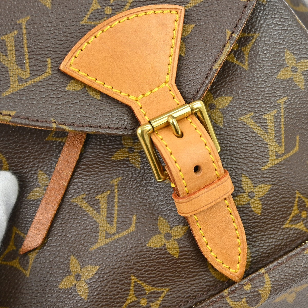 Louis Vuitton Vintage Montsouris Monogram Canvas Brown Canvas Backpack Bag (Pre-Owned)