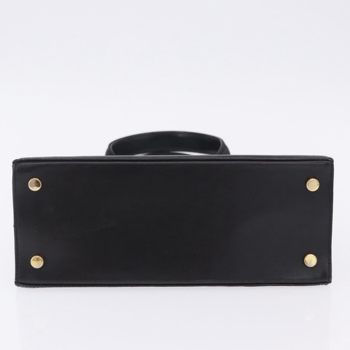 Salvatore Ferragamo Convertible Vara Bow Tote Leather Black Leather Handbag (Pre-Owned)