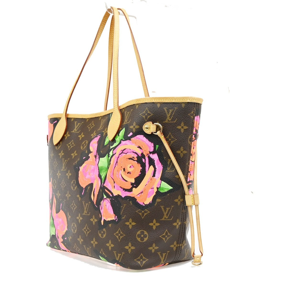Louis Vuitton Neverfull Limited Edition Monogram Roses Multicolour Canvas Tote Bag Bag (Pre-Owned)