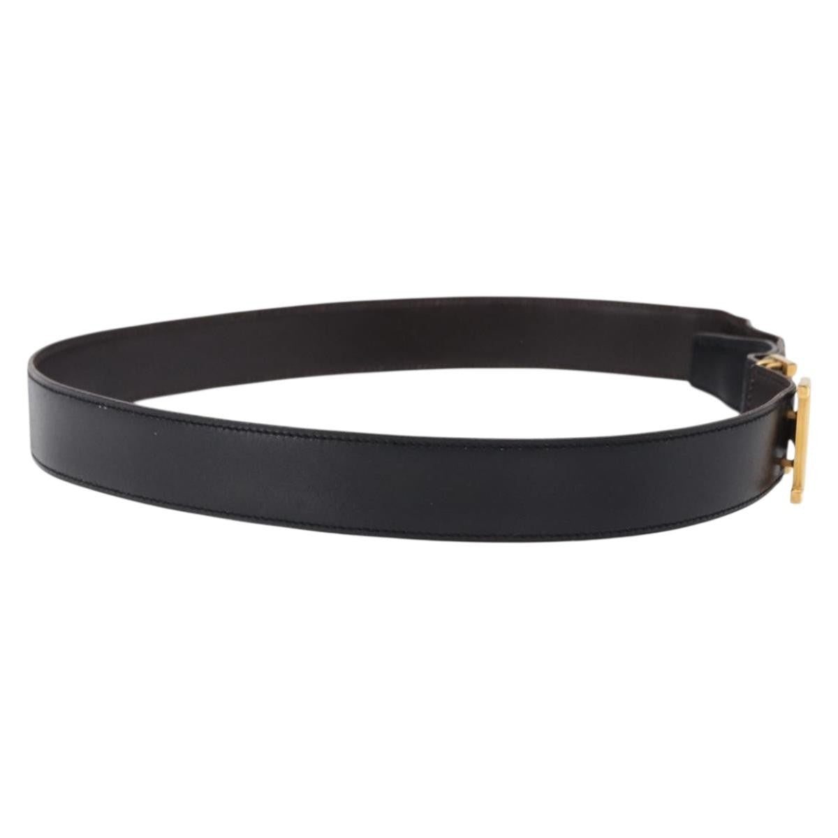 Hermes Constance Reversible Belt Leather Black Leather Belts Accessory (Pre-Owned)