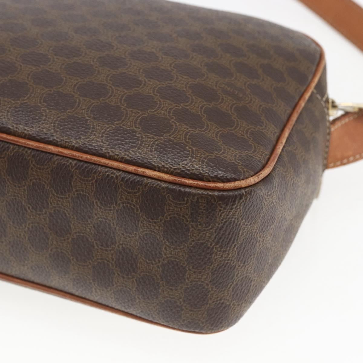 Celine Vintage Macadam Canvas Brown Canvas Shoulder Bag Bag (Pre-Owned)