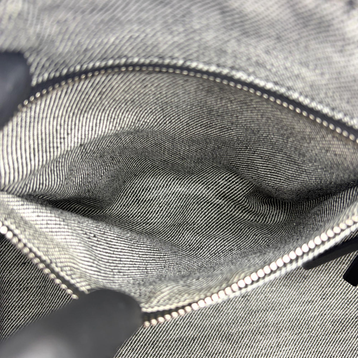 Miu Miu My Logo Leather Black Denim_Jeans Crossbody Bag Bag (Pre-Owned)