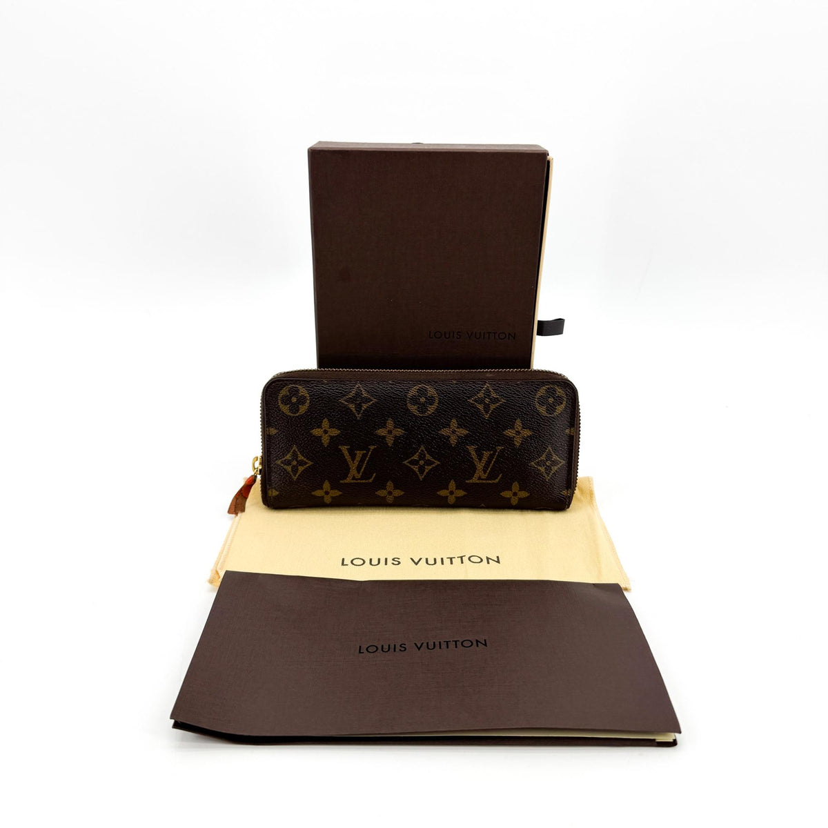 Louis Vuitton Clemence Monogram Canvas Brown Canvas Wallets Accessory (Pre-Owned)