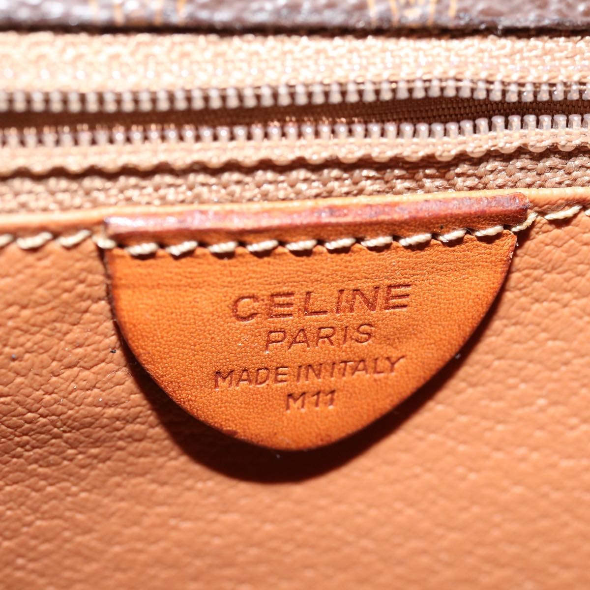 Celine Circle Logo Canvas Brown Pvc Shoulder Bag Bag (Pre-Owned)