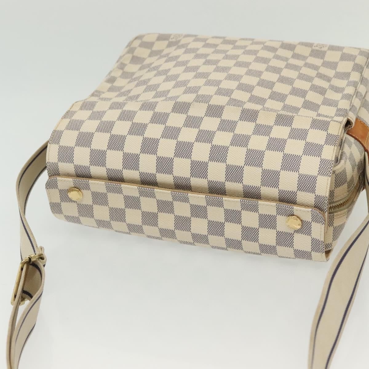 Louis Vuitton Naviglio Damier Ebene White Canvas Shoulder Bag Bag (Pre-Owned)