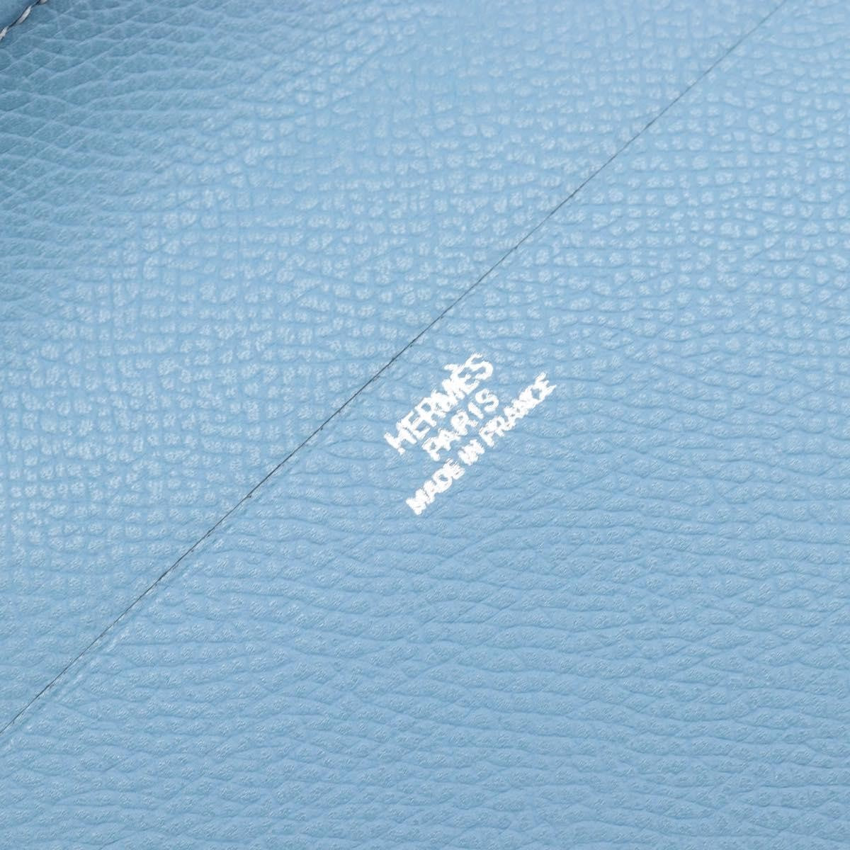 Hermes Vision Ii Agenda Epsom Blue Leather Wallets Accessory (Pre-Owned)