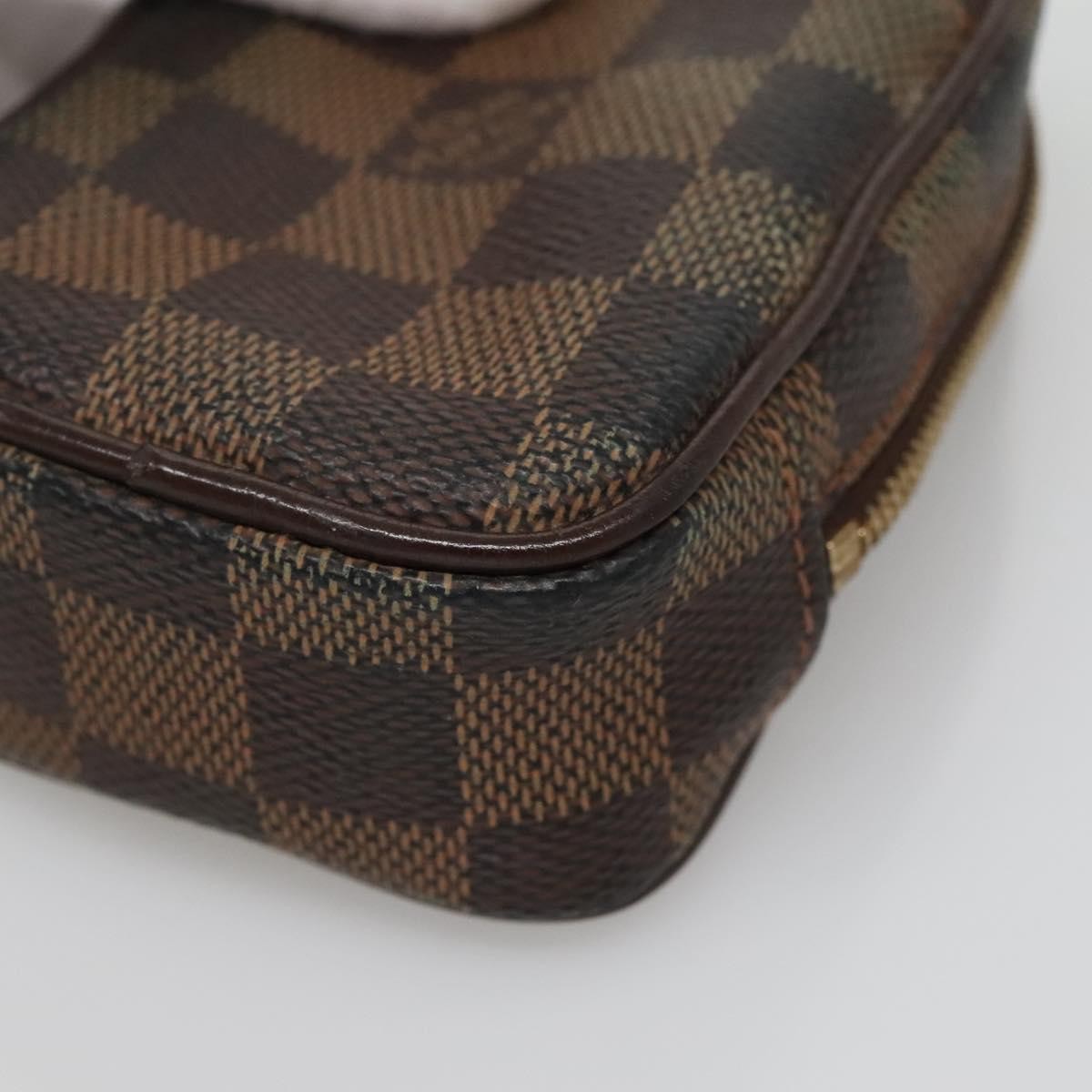 Louis Vuitton Etui Okapi Camera Case Damier Ebene Brown Canvas Bag (Pre-Owned)