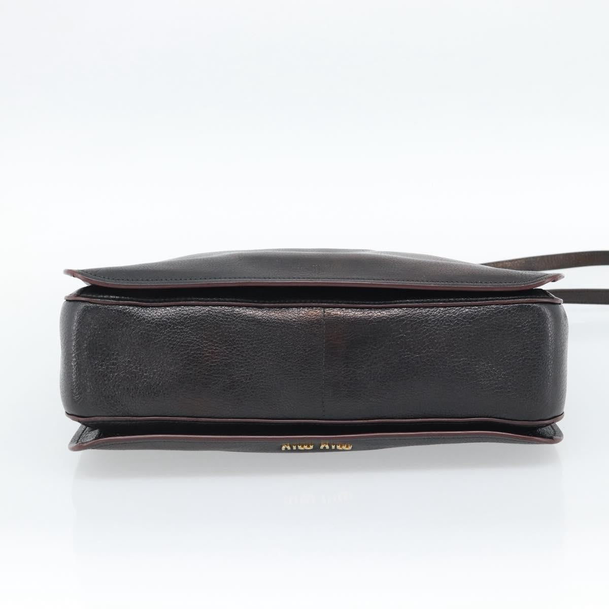 Miu Miu Madras Convertible Lock Leather Black Leather Tote Bag Bag (Pre-Owned)