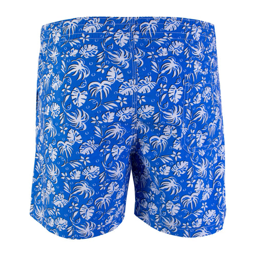 Malo Elegant Blue Leaf Print Swim Men's Shorts