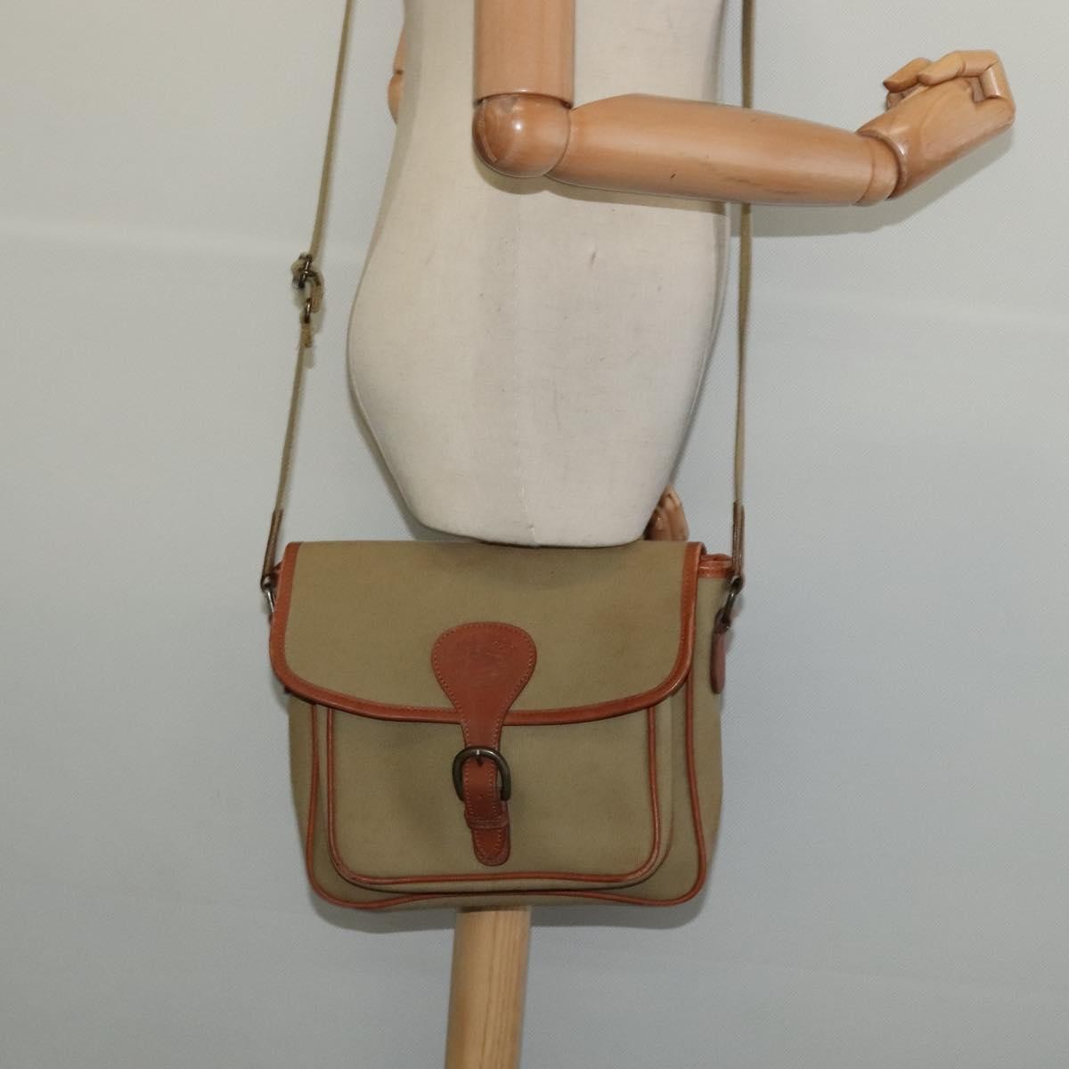 Burberry Front Pocket Messenger Canvas Beige Canvas Shoulder Bag Bag (Pre-Owned)