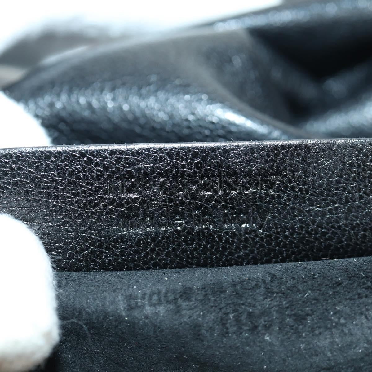 Saint Laurent Vintage Shoulder Bag Leather Black Leather Shoulder Bag Bag (Pre-Owned)