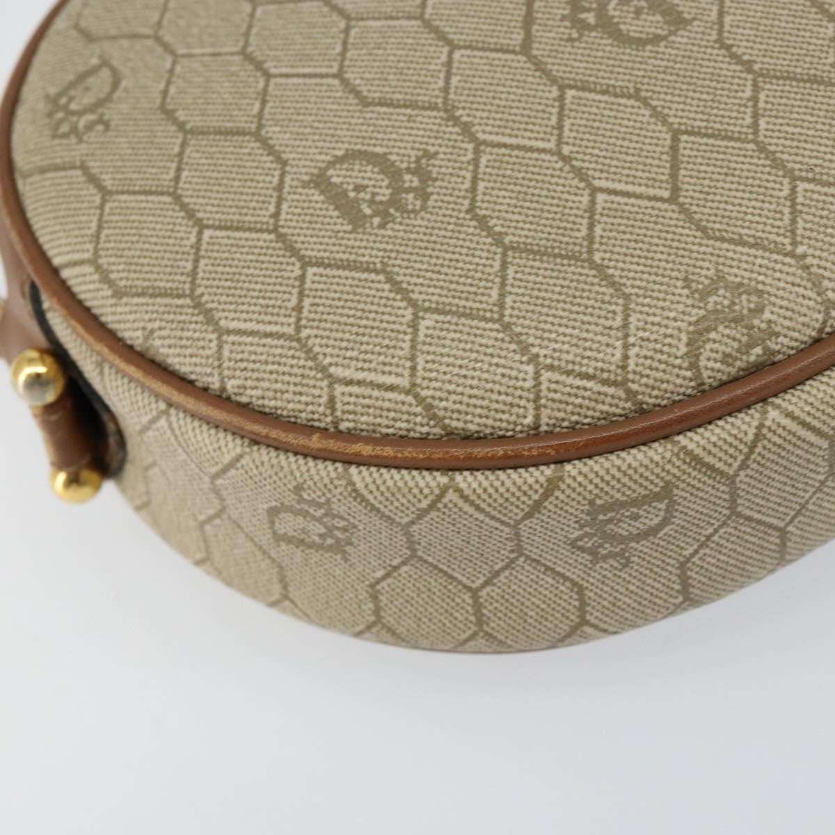 Christian Dior Vintage Honeycomb Canvas Beige Canvas Shoulder Bag Bag (Pre-Owned)