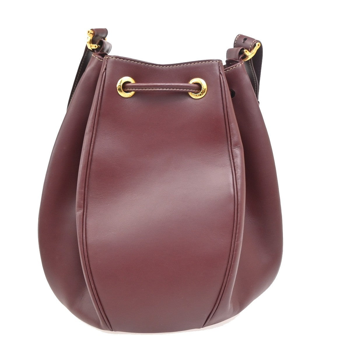 Cartier Must De Cartier Leather Burgundy Leather Shoulder Bag Bag (Pre-Owned)