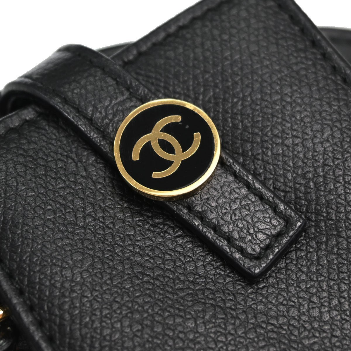 Chanel Cigarette Case Caviar Black Leather Clutche & Pouche Bag (Pre-Owned)