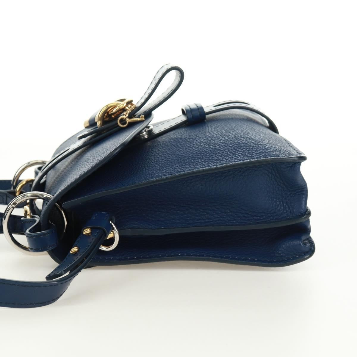 Chloe Aby Day Leather Blue Leather Handbag (Pre-Owned)