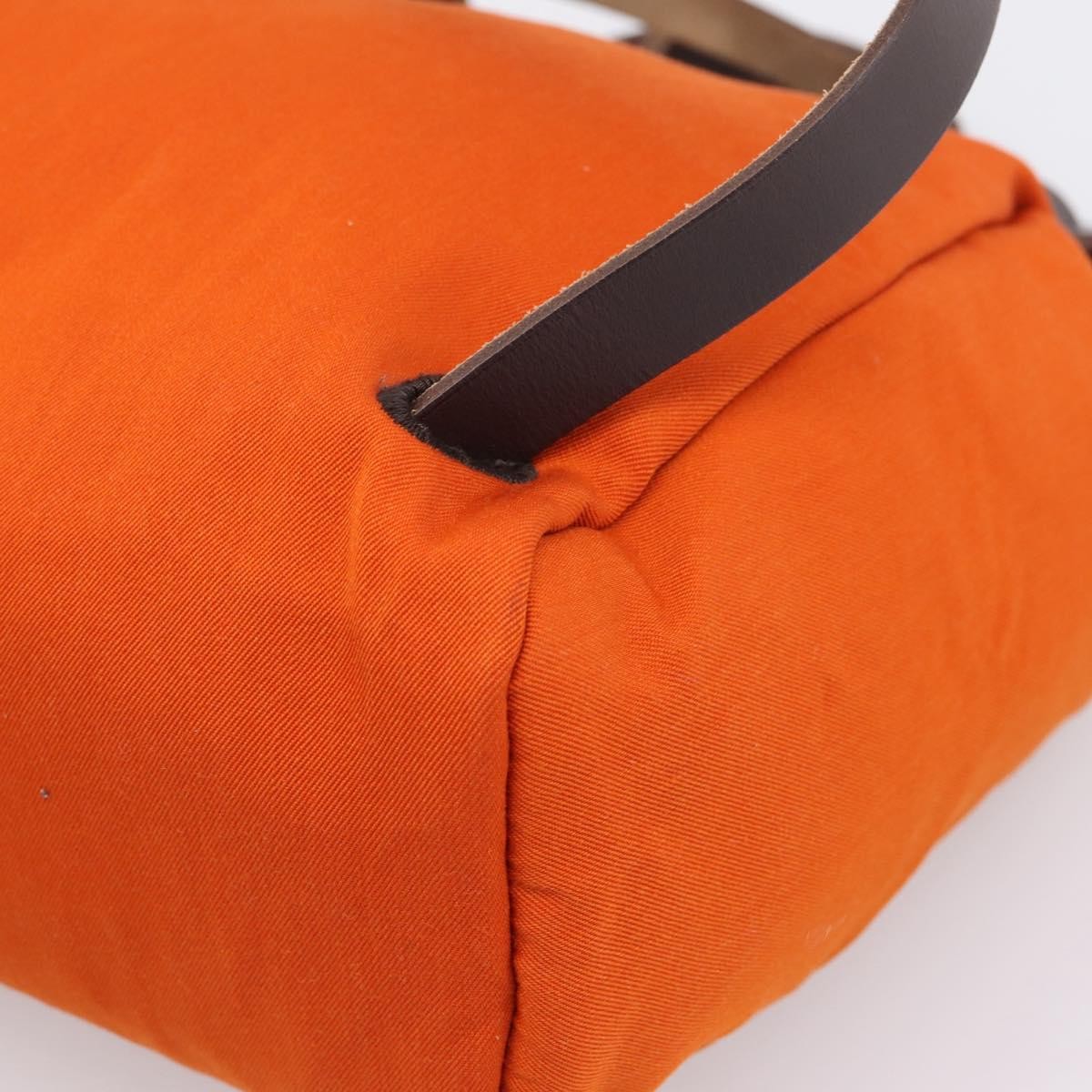 Hermes Herbag A Dos Toile Orange Canvas Backpack Bag (Pre-Owned)